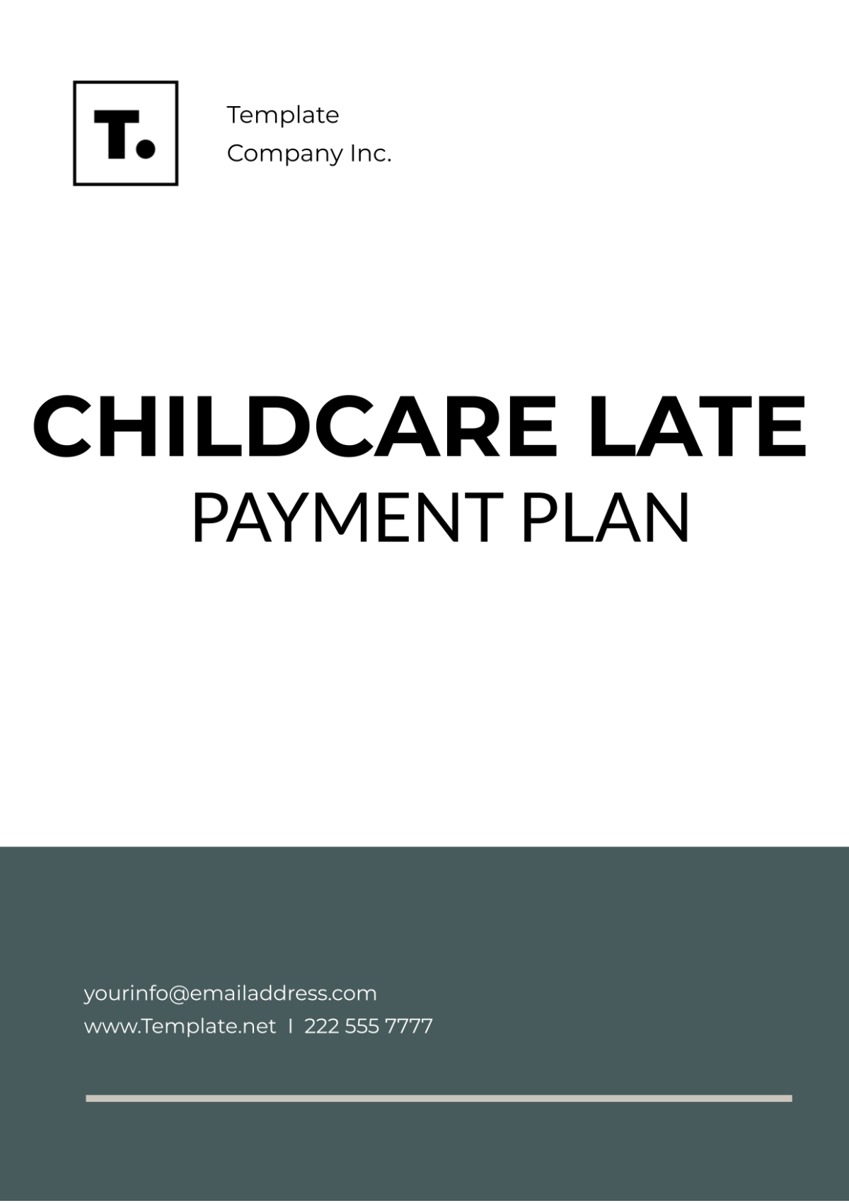 Free Childcare Late Payment Plan Template