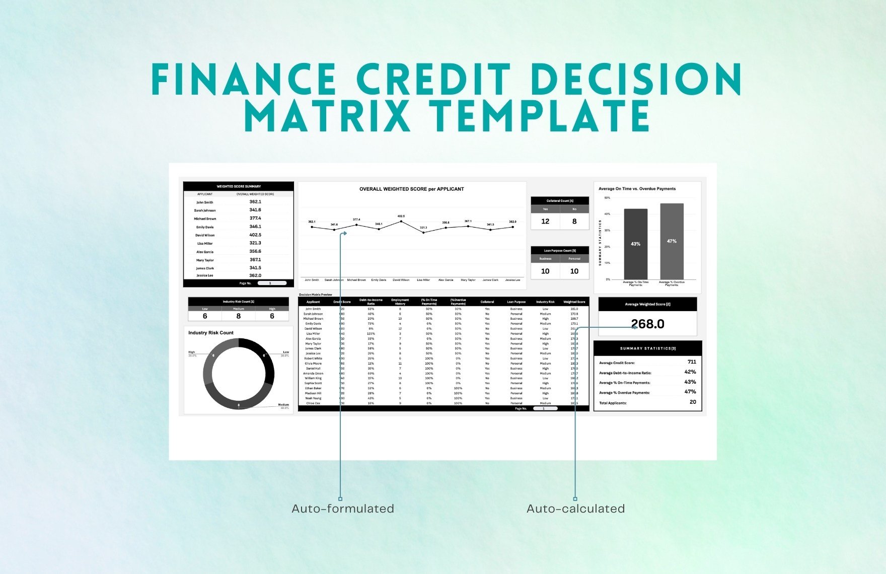 Finance Credit Decision Matrix Template