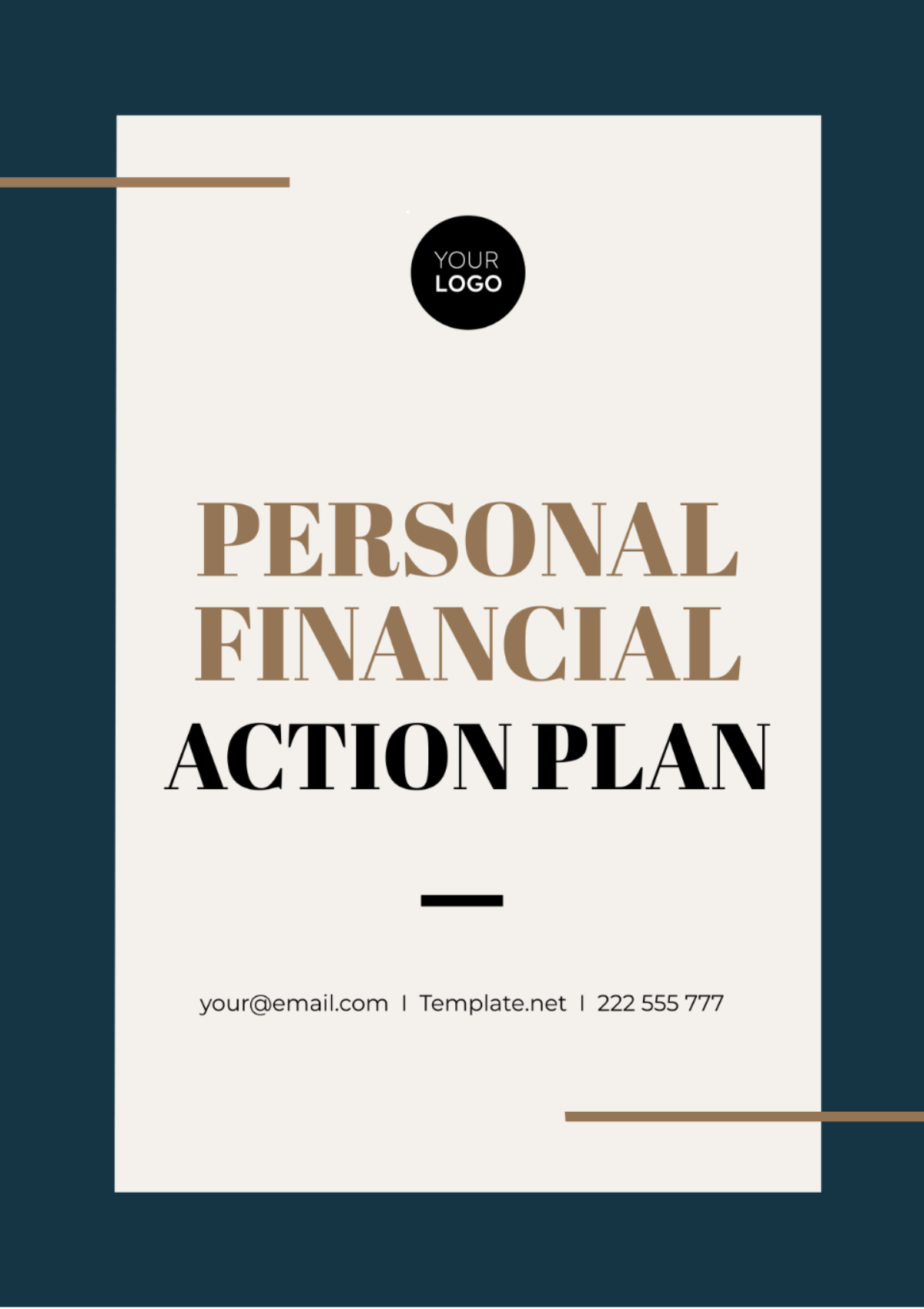 Personal Financial Action Plan Template Edit Online & Download Example