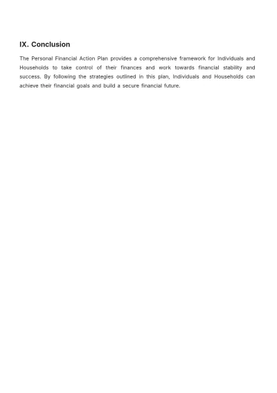 Free Personal Financial Action Plan Template to Edit Online