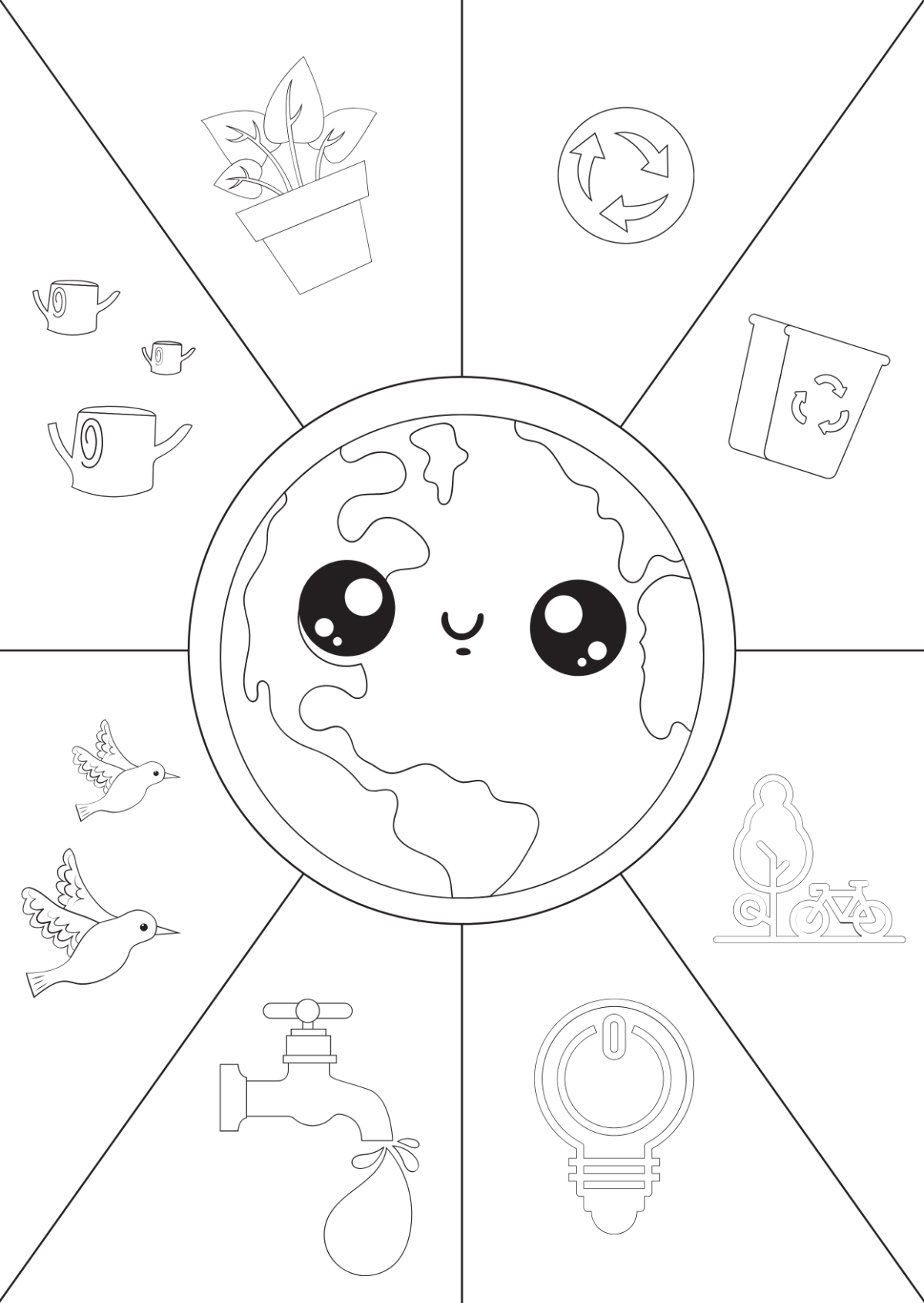 Free World Environment Day Chart Drawing Template
