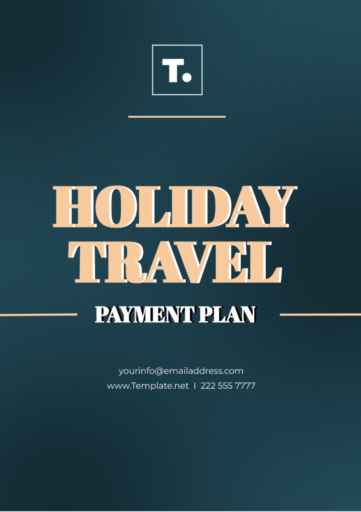 Free Holiday Travel Payment Plan Template
