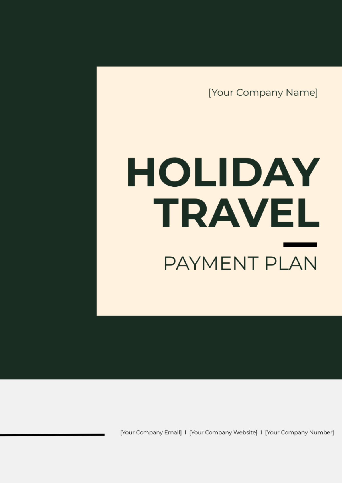 Holiday Travel Payment Plan Template - Edit Online & Download