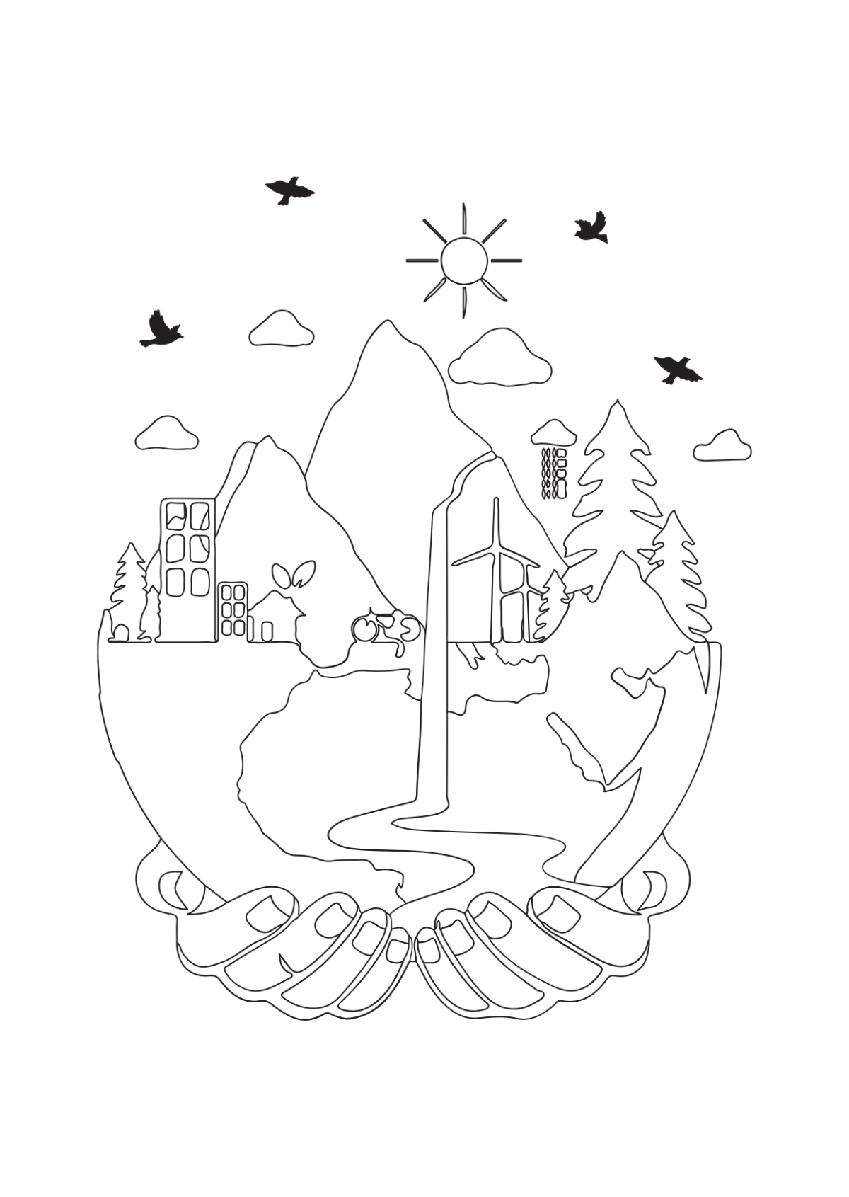 Free World Environment Day Drawing for Competition Template