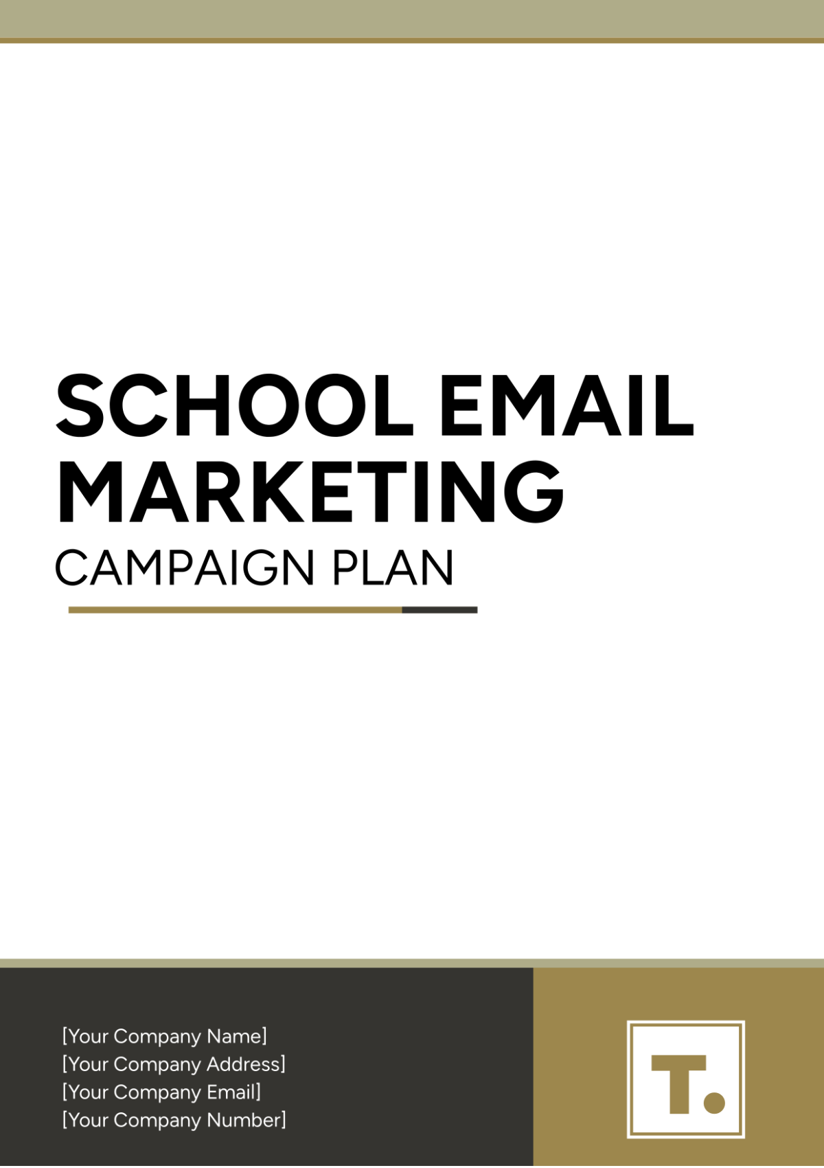 School Email Marketing Campaign Plan Template - Edit Online & Download