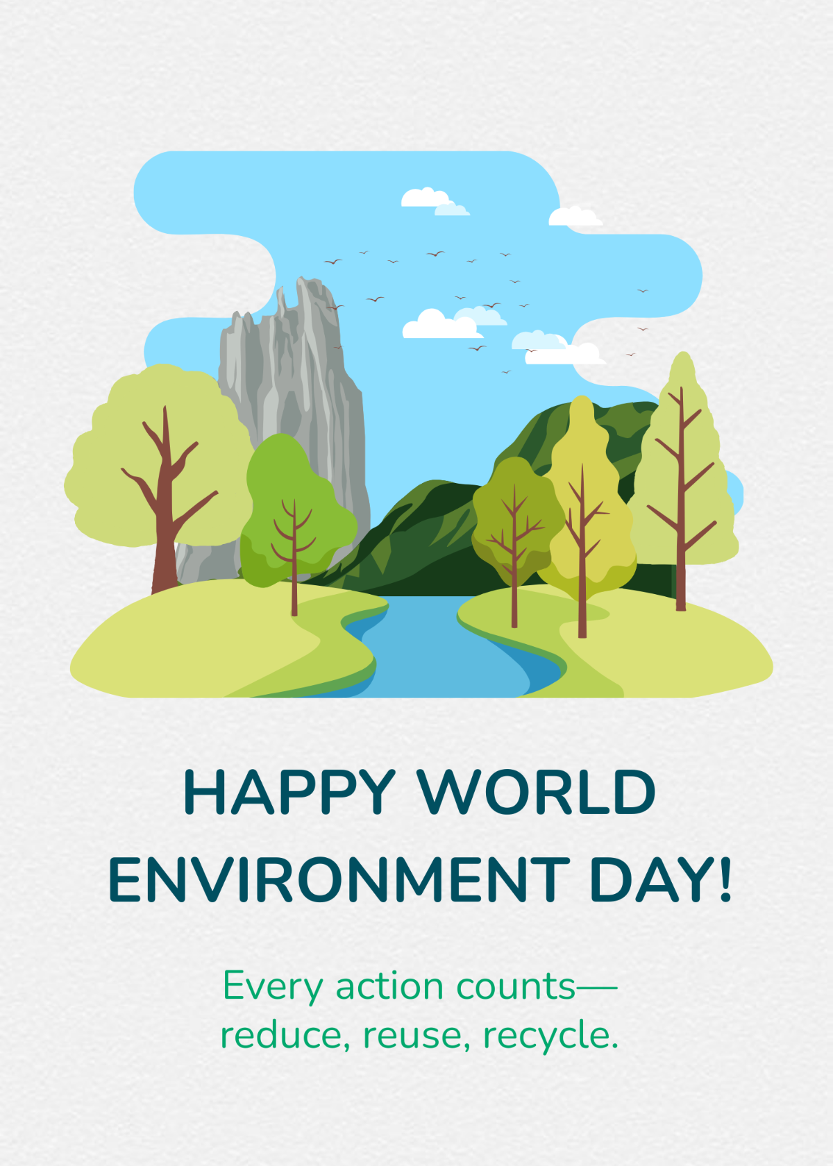 Free World Environment Day Greeting Cards Template