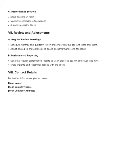 Free Sales Strategic Account Plan Template to Edit Online