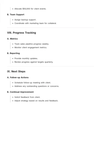 Free Sales Target Account Plan Template to Edit Online