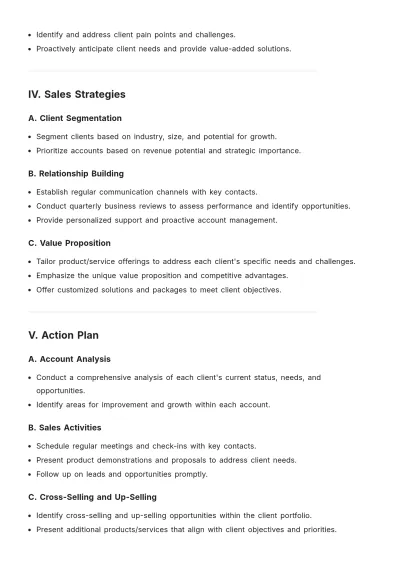 Free Account Executive Sales Plan Template to Edit Online