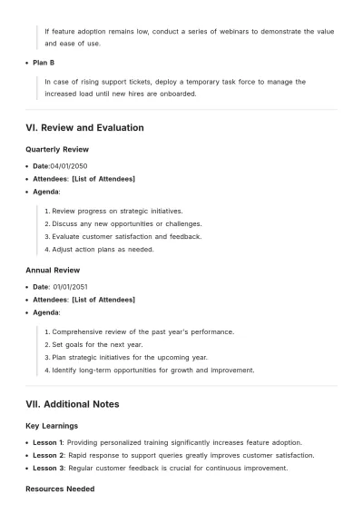 Free SaaS Account Plan Template to Edit Online