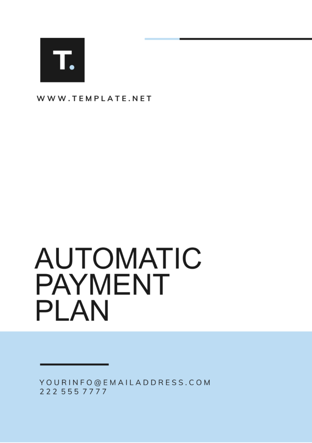 Free Automatic Payment Plan Template