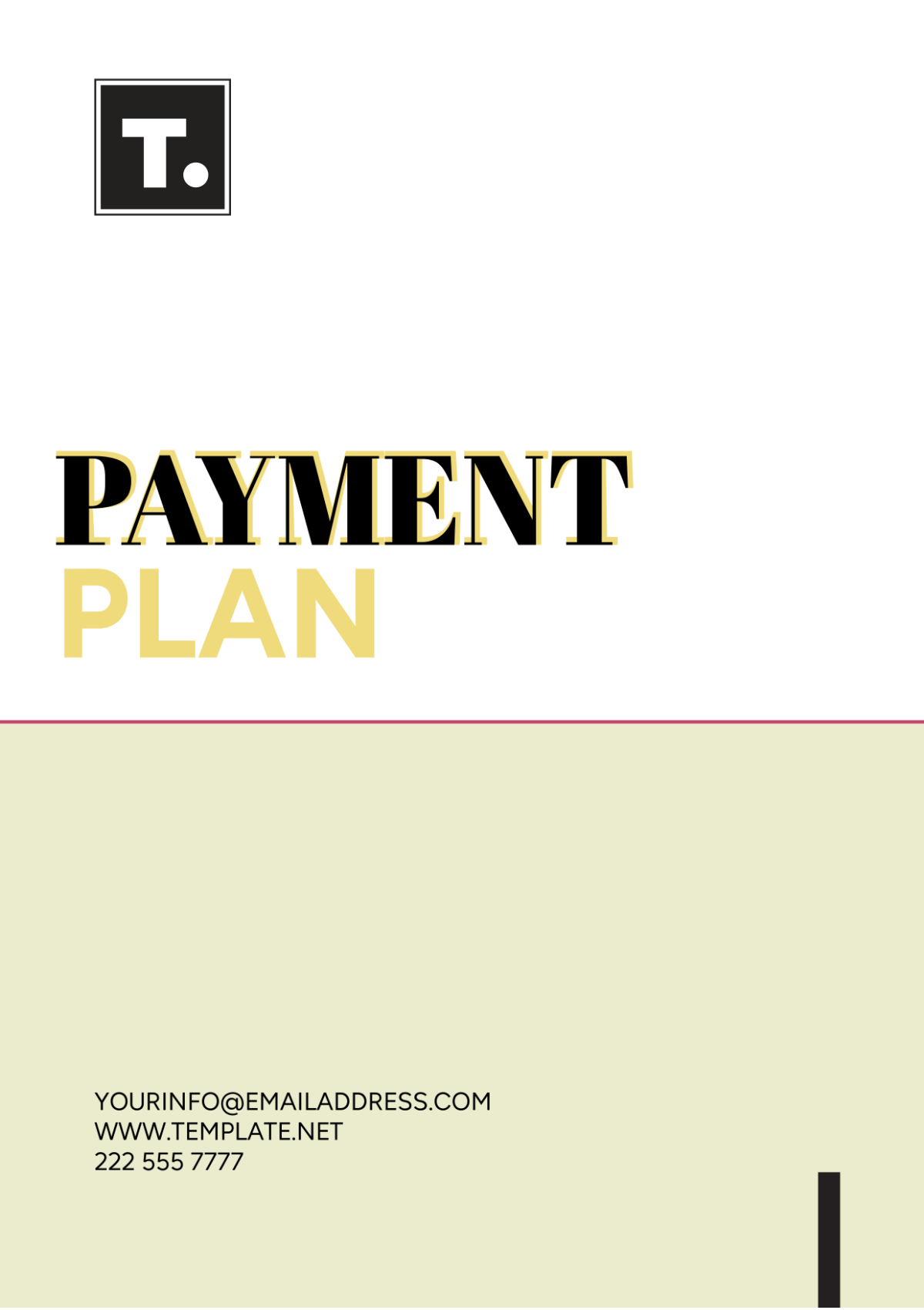 Free Payment Plan Template