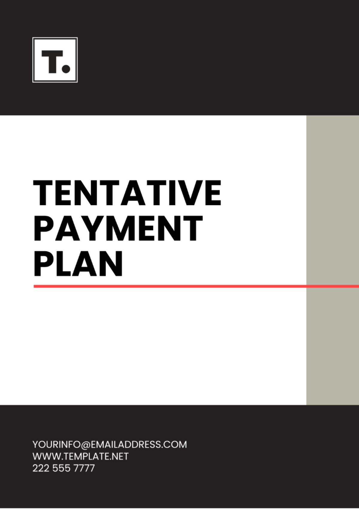 Free Tentative Payment Plan Template