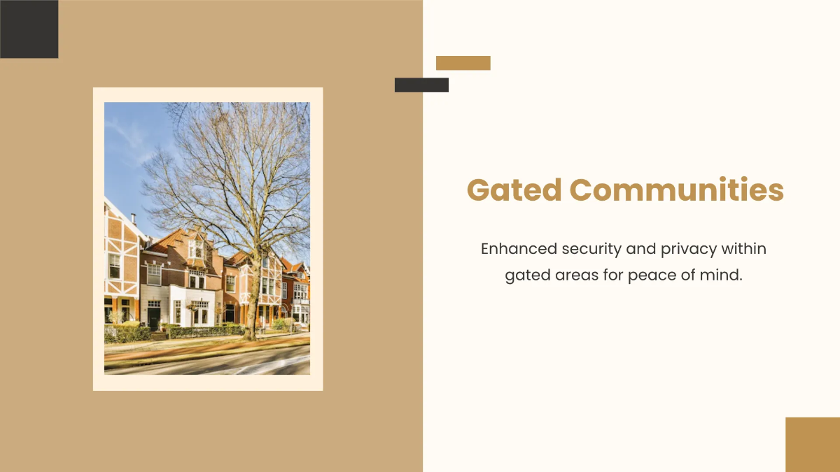 Free Neighborhood Features and Amenities Presentation Template to Edit Online