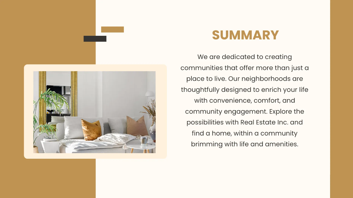 Free Neighborhood Features and Amenities Presentation Template to Edit Online