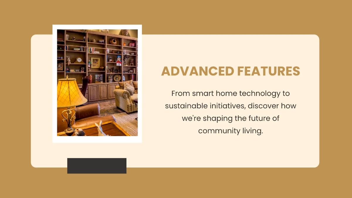 Free Neighborhood Features and Amenities Presentation Template to Edit Online