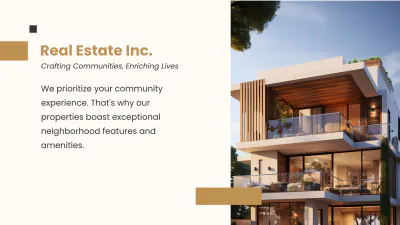 Free Neighborhood Features and Amenities Presentation Template to Edit Online