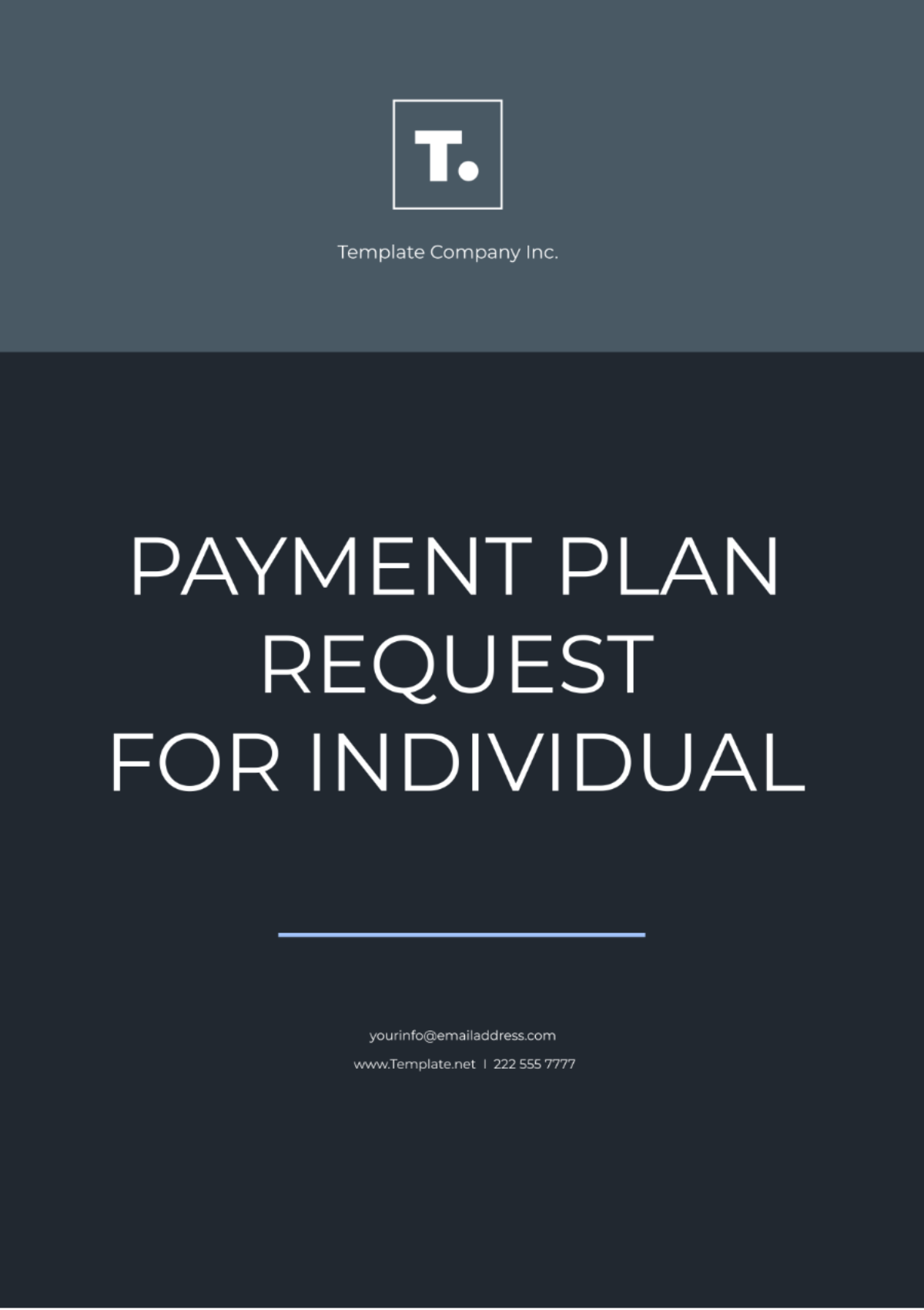 Free Payment Plan Request for Individual Template