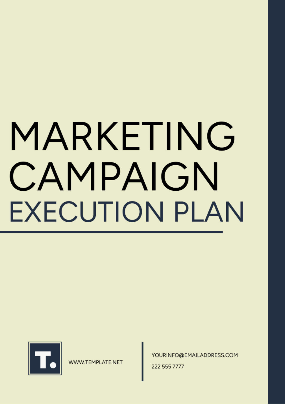 Marketing Campaign Execution Plan Template - Edit Online & Download ...