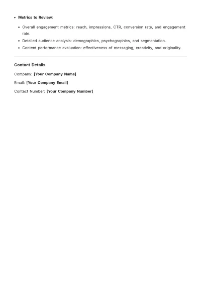 Free Marketing Campaign Design Execution Plan Template to Edit Online