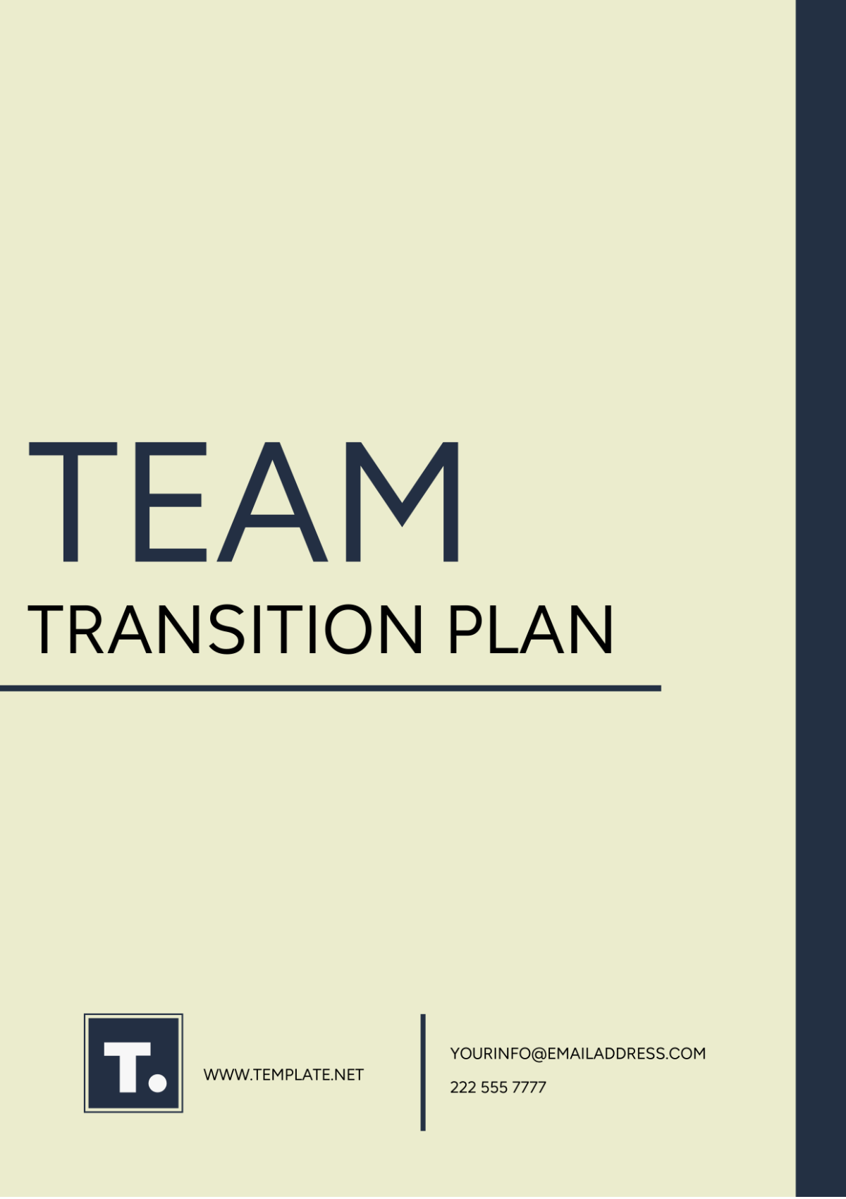 Team Transition Plan Template - Edit Online & Download Example ...