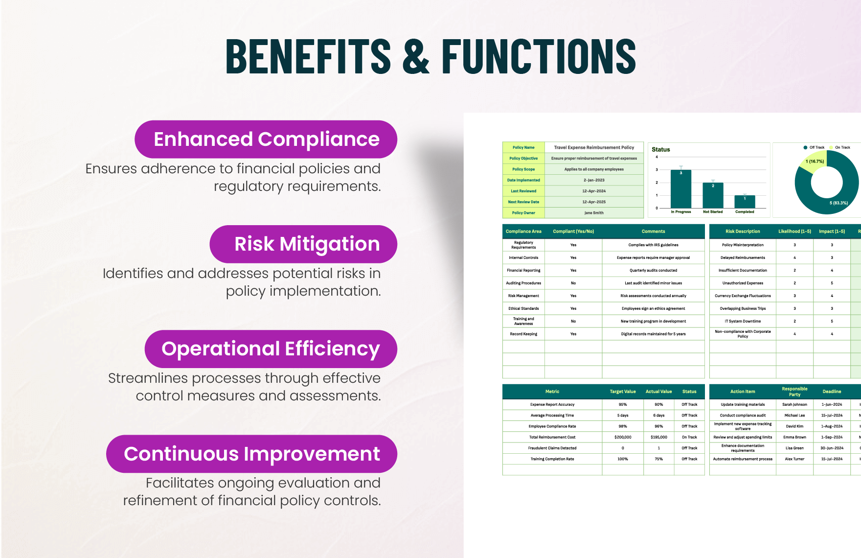 Financial Policy Control Analysis Template