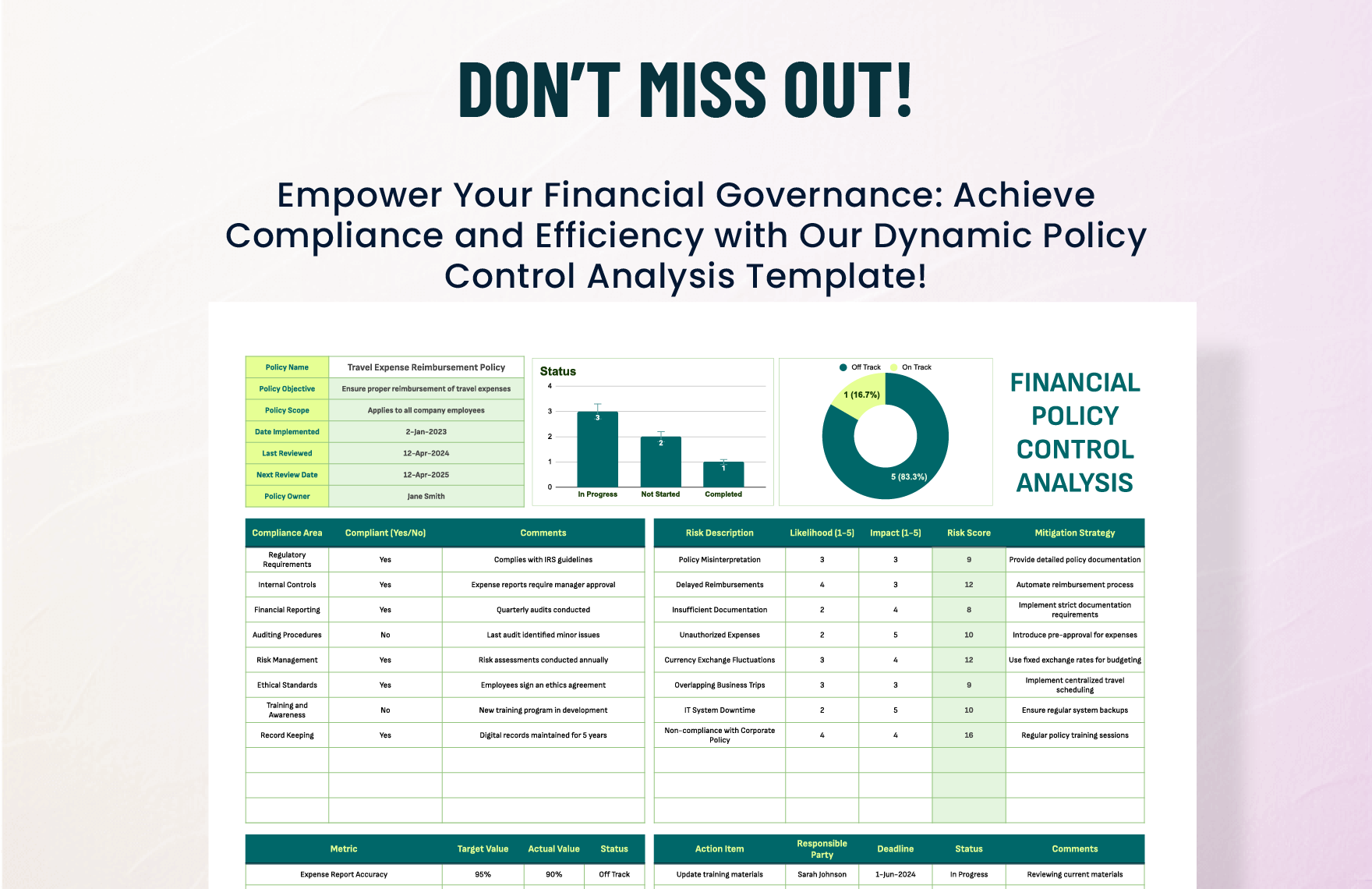 Financial Policy Control Analysis Template