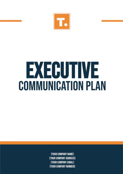 Free Executive Communication Plan Template to Edit Online