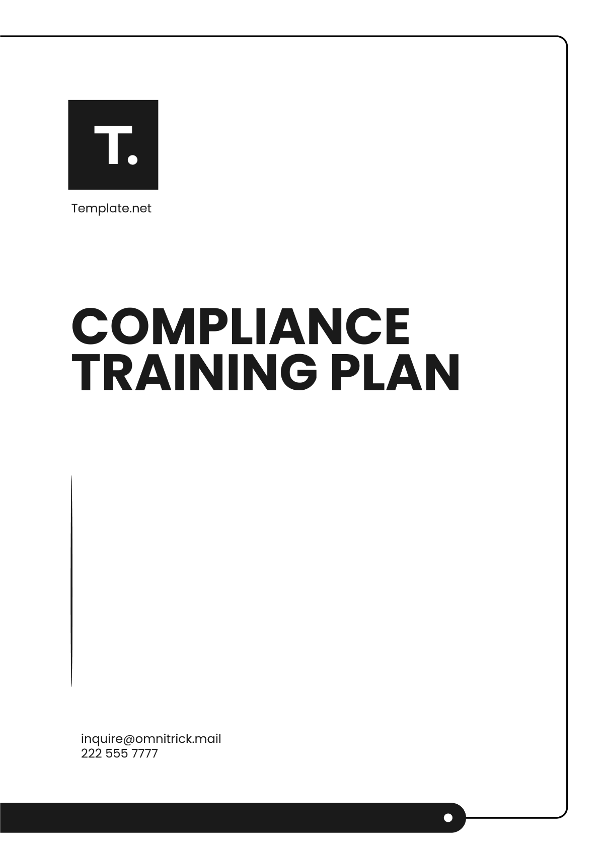 Compliance Training Plan Template - Edit Online & Download