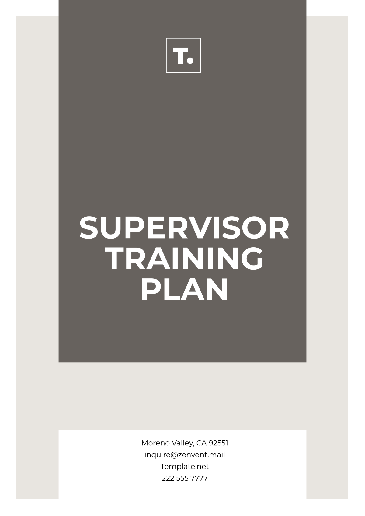 Supervisor Training Plan Template - Edit Online & Download