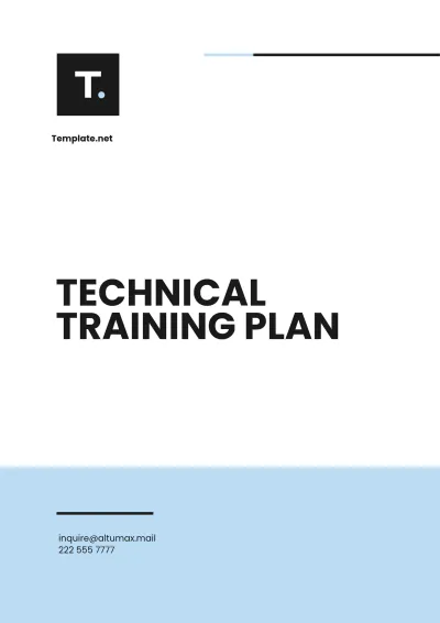 Free Technical Training Plan Template to Edit Online