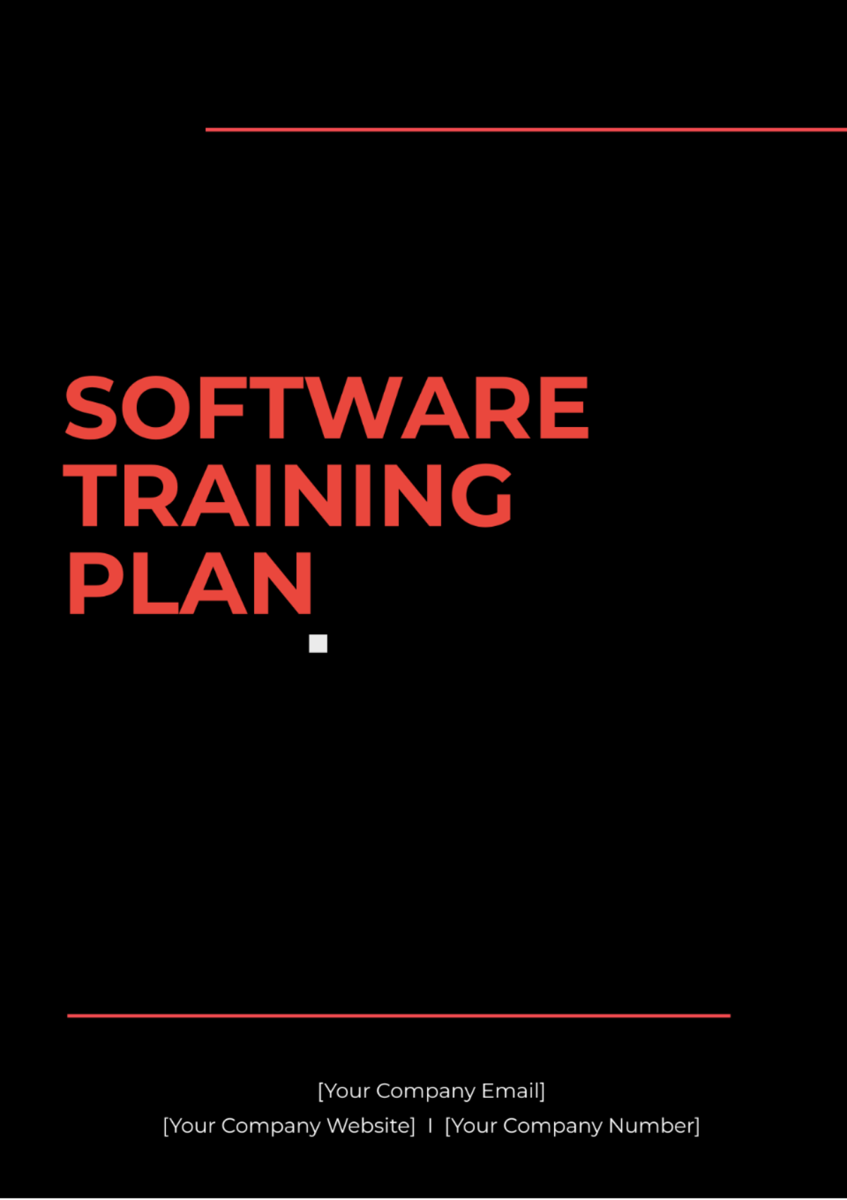 Software Training Plan Template - Edit Online & Download