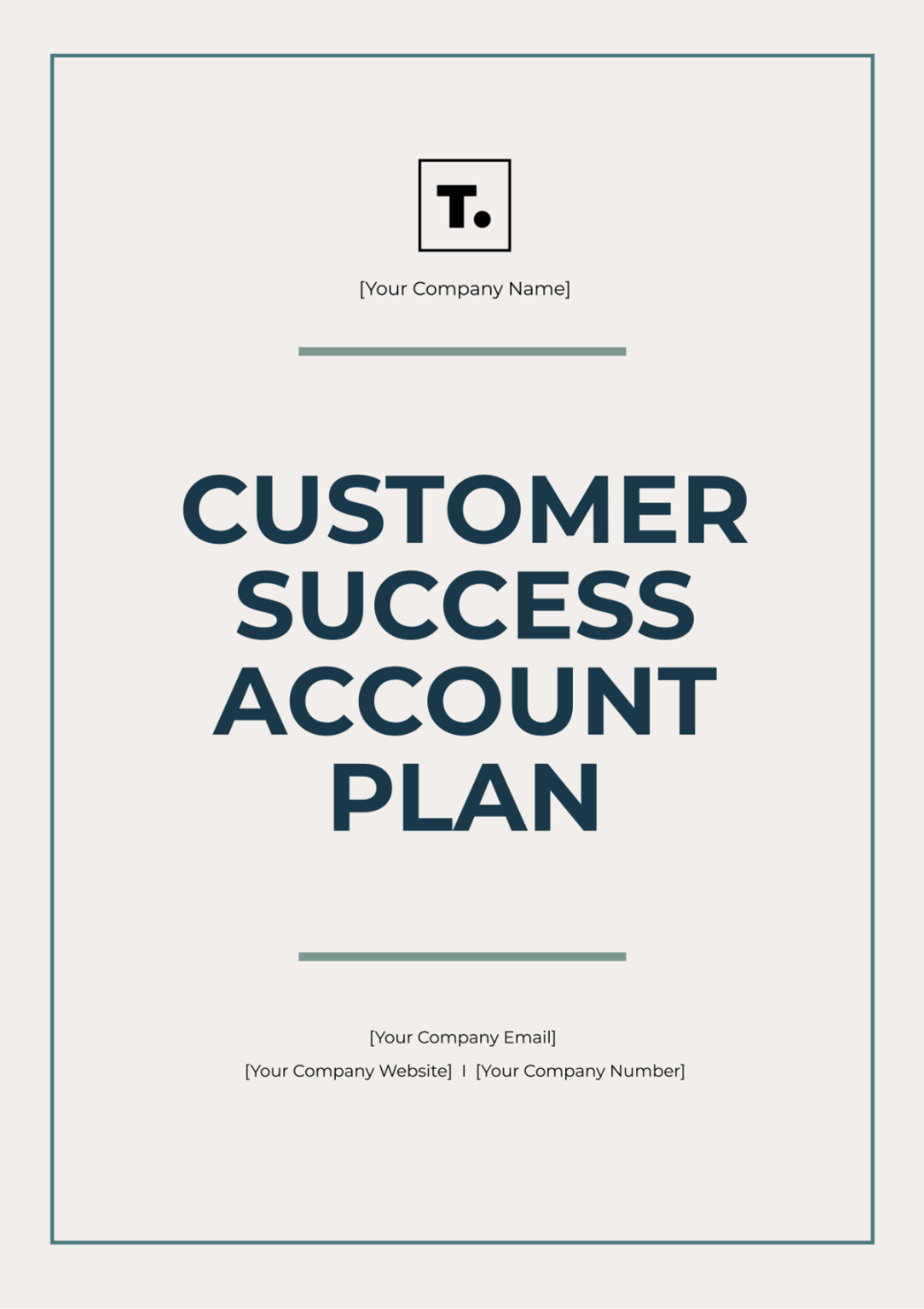 Customer Success Account Plan Template - Edit Online & Download