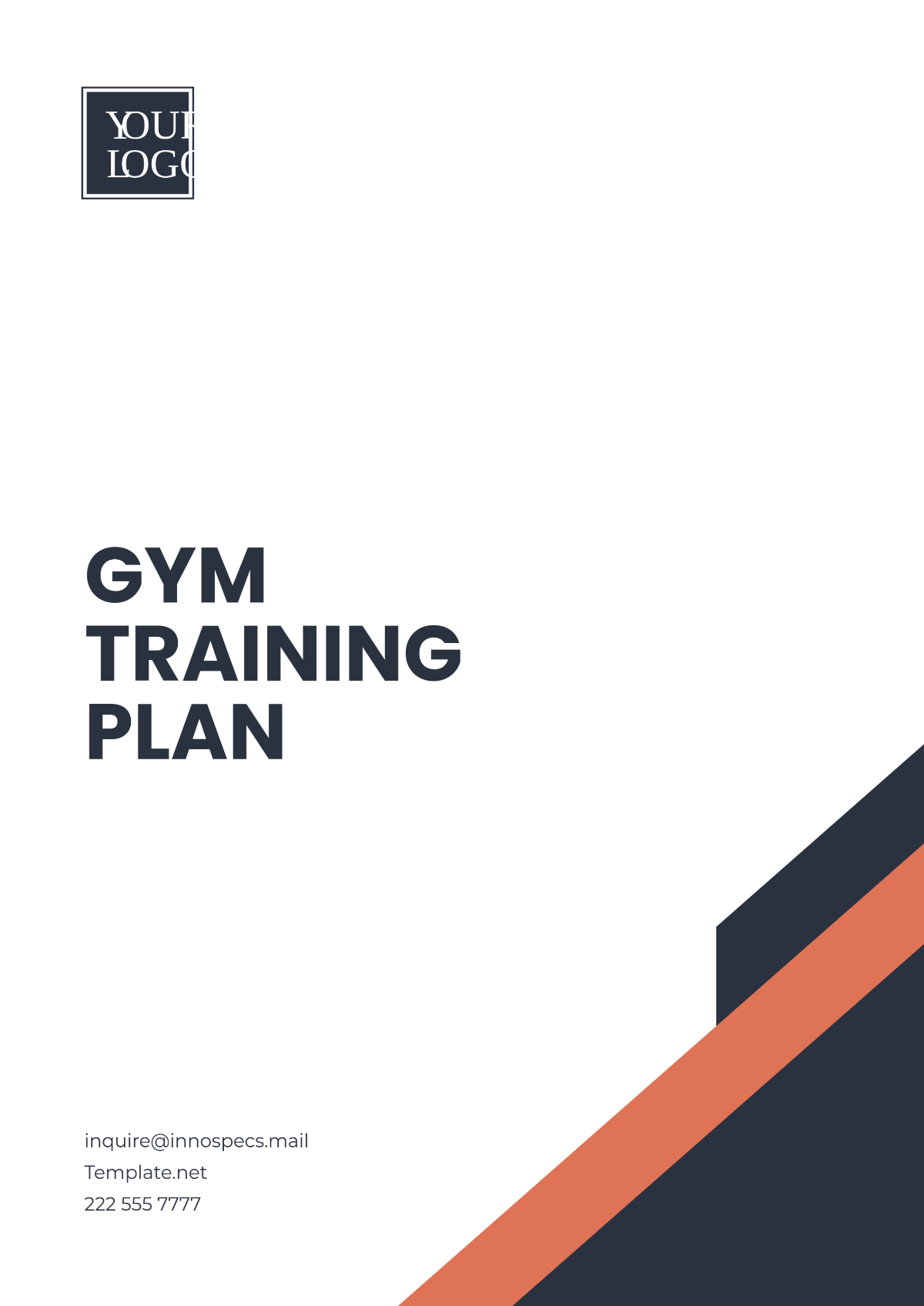 Gym Training Plan Template - Edit Online & Download