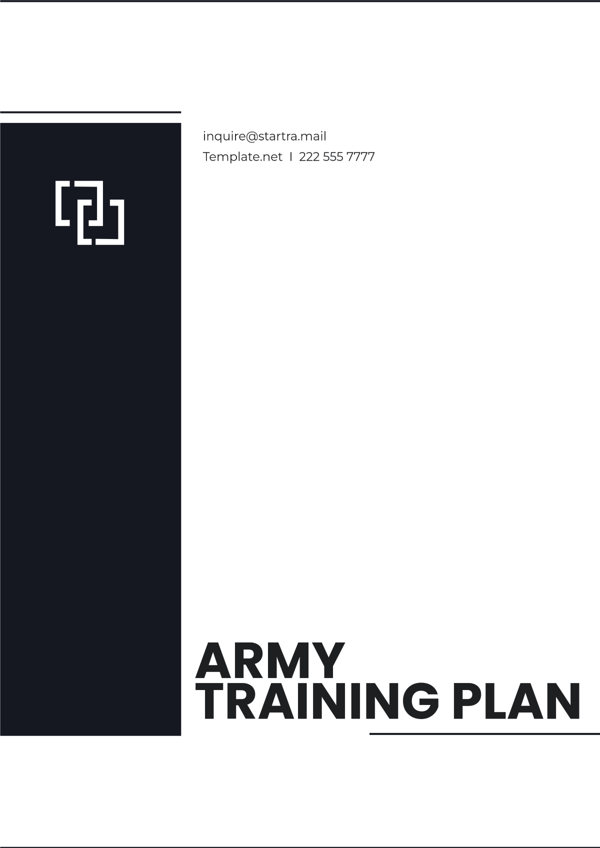 Free Army Training Plan Template - Edit Online & Download | Template.net