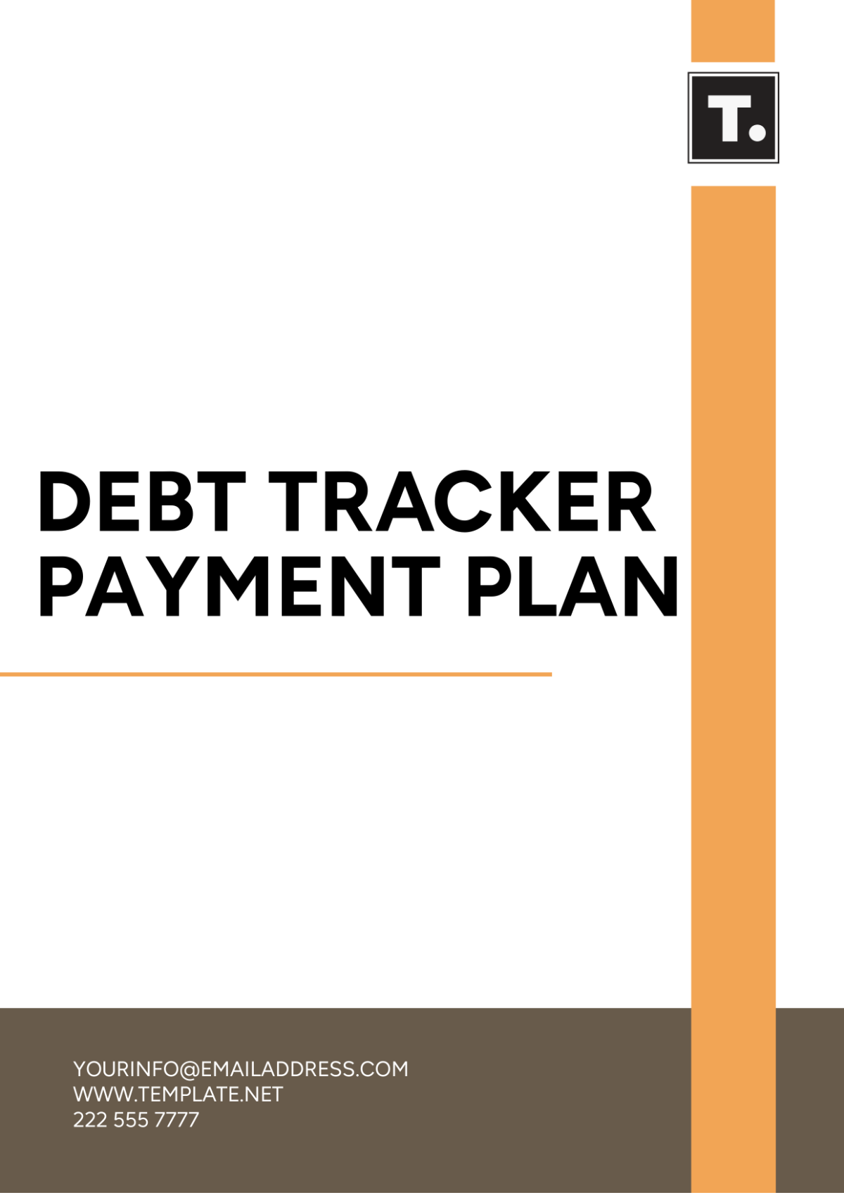 Free Debt Tracker Payment Plan Template