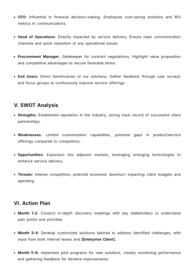 Free Enterprise Account Plan Template to Edit Online