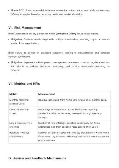Free Enterprise Account Plan Template to Edit Online