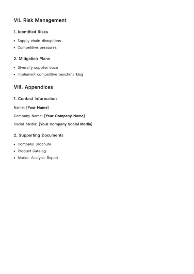 Free Key Account Plan Template to Edit Online