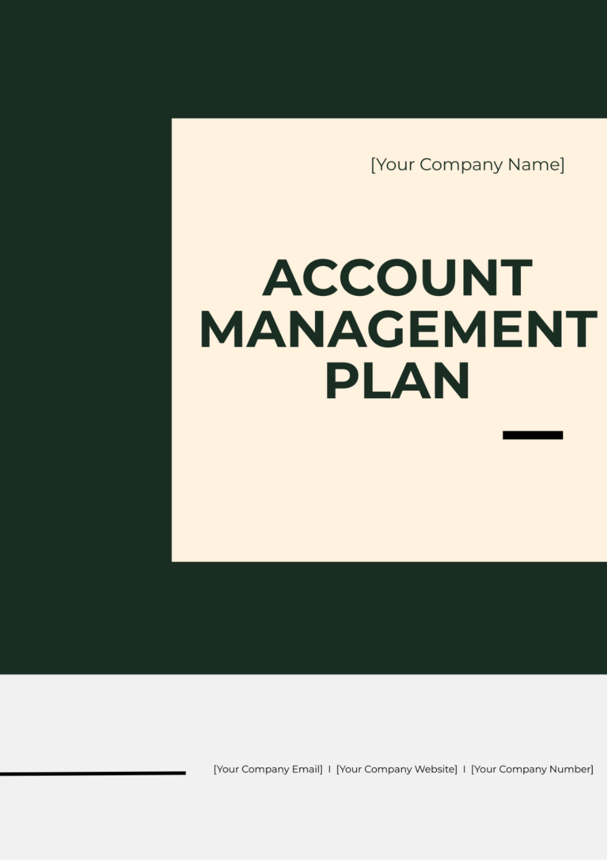 Free Account Management Plan Template
