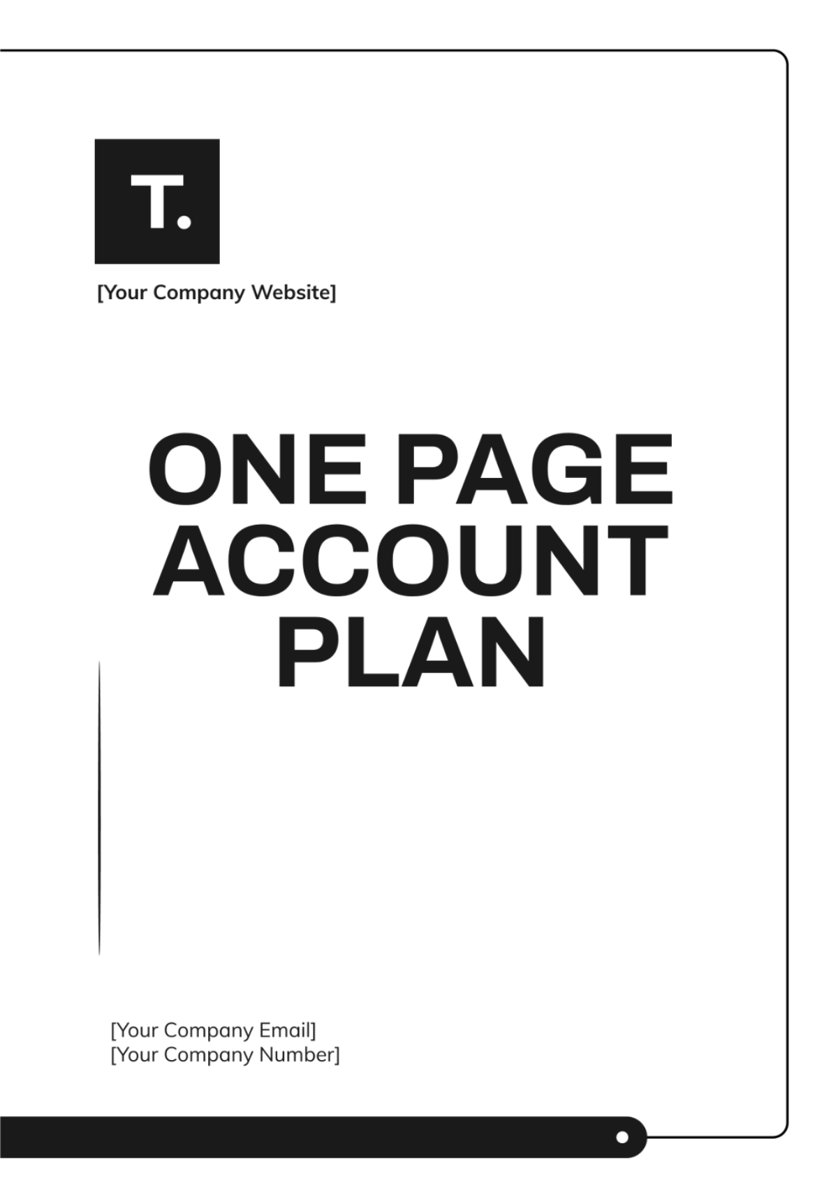 One Page Account Plan Template - Edit Online & Download