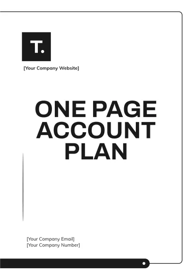 Free One Page Account Plan Template to Edit Online