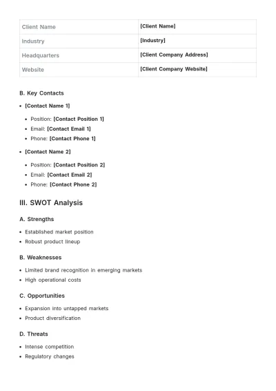 Free Account Development Plan Template to Edit Online