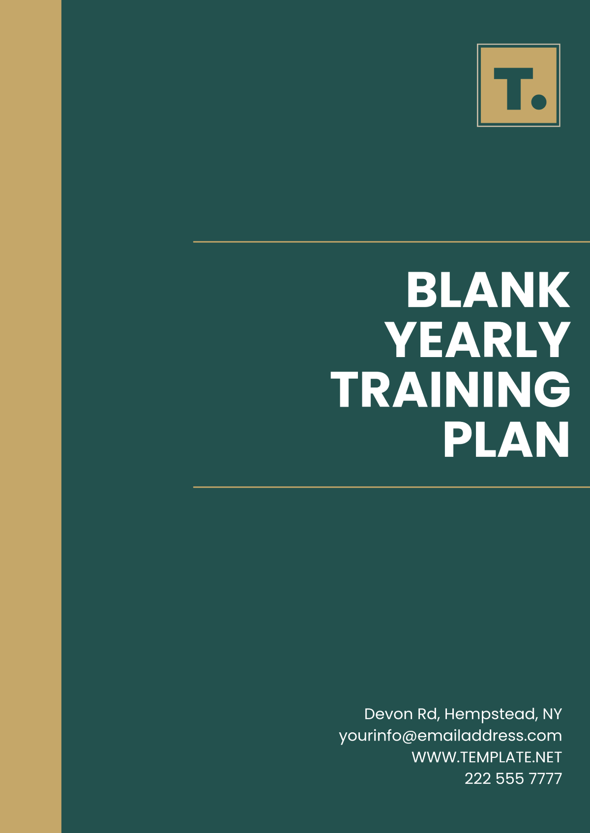 Blank Yearly Training Plan Template - Edit Online & Download