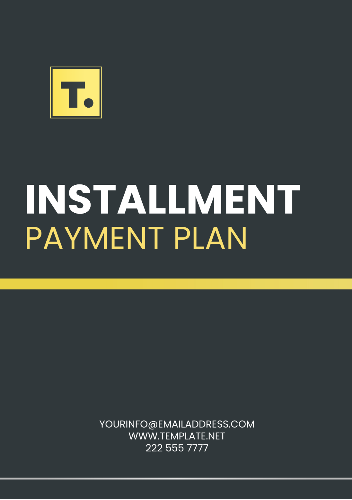 Free Installment Payment Plan Template