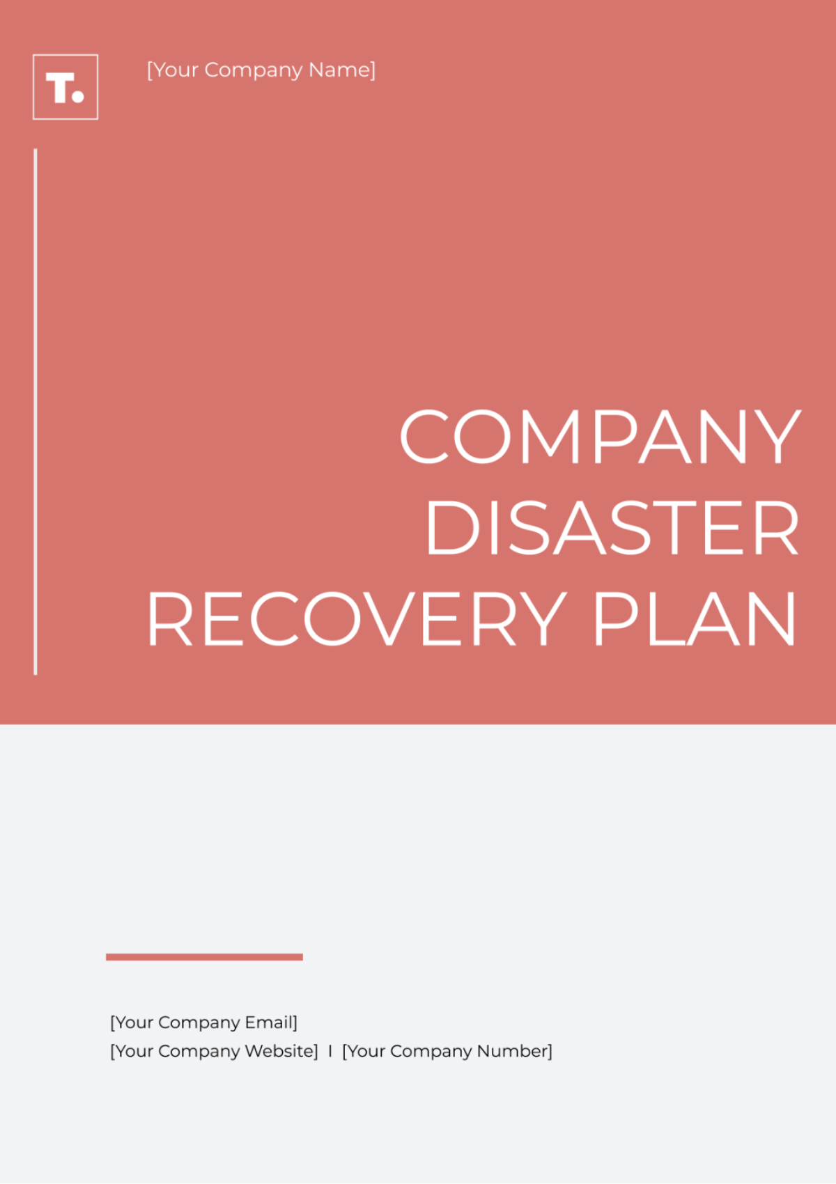 Company Disaster Recovery Plan Template - Edit Online & Download