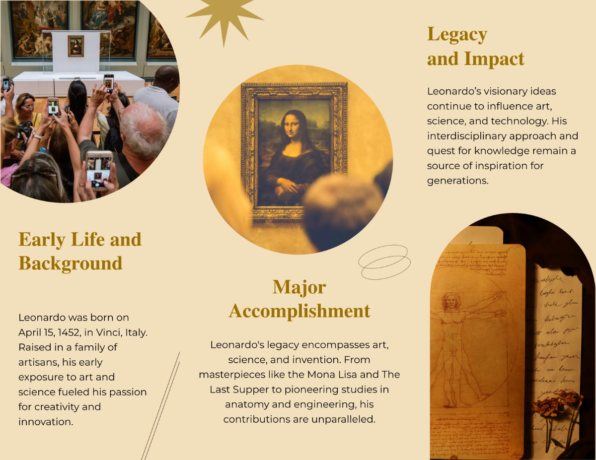 Free Biography Brochure Template to Edit Online