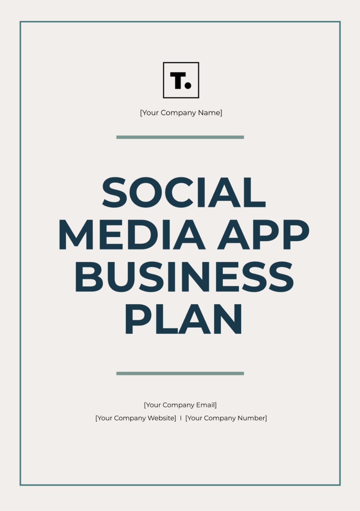 Social Media App Business Plan Template - Edit Online & Download