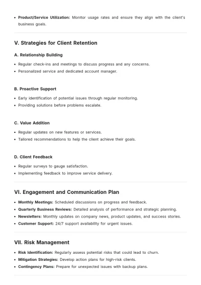 Free Client Account Plan Template to Edit Online