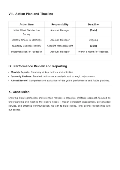 Free Client Account Plan Template to Edit Online